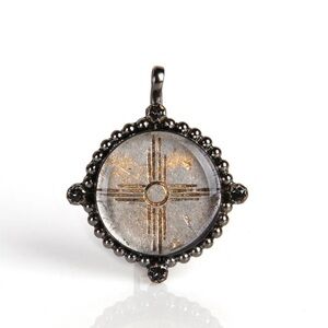 VIRGIN SAINTS & ANGELS - Bespoke Zia Medallion in gunmetal